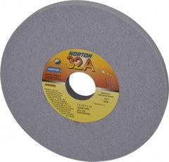 Norton - 7" Diam x 1-1/4" Hole x 1/2" Thick, I Hardness, 80 Grit Surface Grinding Wheel - Aluminum Oxide, Type 1, Medium Grade, 3,600 Max RPM, Vitrified Bond, No Recess - A1 Tooling