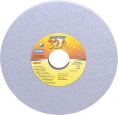 Norton - 7" Diam x 1-1/4" Hole x 1/2" Thick, J Hardness, 80 Grit Surface Grinding Wheel - Aluminum Oxide, Type 1, Medium Grade, 3,600 Max RPM, Vitrified Bond, No Recess - A1 Tooling