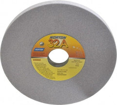 Norton - 7" Diam x 1-1/4" Hole x 1/2" Thick, K Hardness, 80 Grit Surface Grinding Wheel - Aluminum Oxide, Type 1, Medium Grade, 3,600 Max RPM, Vitrified Bond, No Recess - A1 Tooling