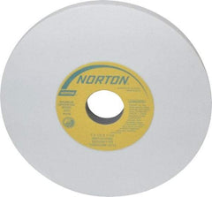 Norton - 7" Diam x 1-1/4" Hole x 1/2" Thick, I Hardness, 100 Grit Surface Grinding Wheel - Aluminum Oxide, Type 1, Fine Grade, 3,600 Max RPM, Vitrified Bond, No Recess - A1 Tooling