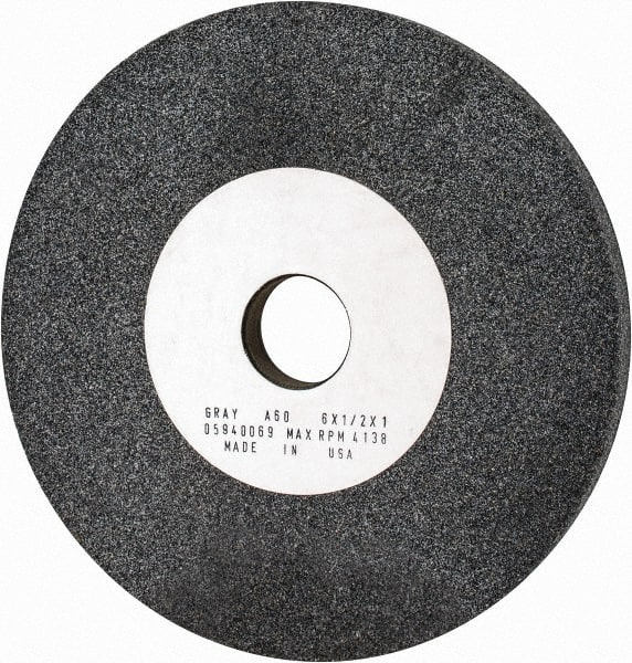 Grier Abrasives - 60 Grit Aluminum Oxide Bench and Pedestal Grinding Wheel - A1 Tooling