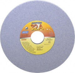 Norton - 7" Diam x 1-1/4" Hole x 1/4" Thick, H Hardness, 60 Grit Surface Grinding Wheel - Aluminum Oxide, Type 1, Medium Grade, 3,600 Max RPM, Vitrified Bond, No Recess - A1 Tooling