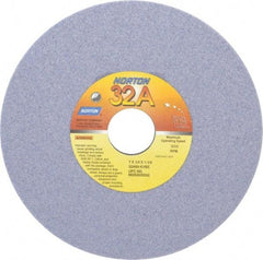 Norton - 7" Diam x 1-1/4" Hole x 1/4" Thick, K Hardness, 60 Grit Surface Grinding Wheel - Aluminum Oxide, Type 1, Medium Grade, 3,600 Max RPM, Vitrified Bond, No Recess - A1 Tooling