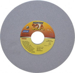 Norton - 7" Diam x 1-1/4" Hole x 1/4" Thick, J Hardness, 100 Grit Surface Grinding Wheel - Aluminum Oxide, Type 1, Fine Grade, 3,600 Max RPM, Vitrified Bond, No Recess - A1 Tooling