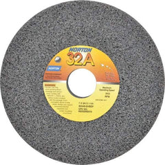 Norton - 7" Diam x 1-1/4" Hole x 3/4" Thick, G Hardness, 46 Grit Surface Grinding Wheel - Aluminum Oxide, Type 1, Coarse Grade, 3,600 Max RPM, Vitrified Bond, No Recess - A1 Tooling