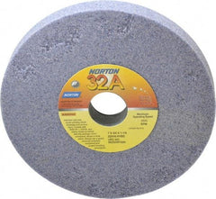 Norton - 7" Diam x 1-1/4" Hole x 3/4" Thick, H Hardness, 46 Grit Surface Grinding Wheel - Aluminum Oxide, Type 1, Coarse Grade, 3,600 Max RPM, Vitrified Bond, No Recess - A1 Tooling