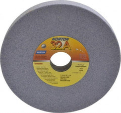 Norton - 7" Diam x 1-1/4" Hole x 3/4" Thick, I Hardness, 60 Grit Surface Grinding Wheel - Aluminum Oxide, Type 1, Medium Grade, 3,600 Max RPM, Vitrified Bond, No Recess - A1 Tooling