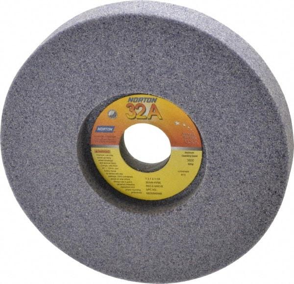 Norton - 7" Diam x 1-1/4" Hole x 1" Thick, H Hardness, 46 Grit Surface Grinding Wheel - Aluminum Oxide, Type 5, Coarse Grade, 3,600 Max RPM, Vitrified Bond, One-Side Recess - A1 Tooling