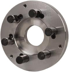 Buck Chuck Company - Adapter Back Plate for 8" Diam Self Centering Lathe Chucks - D1-6 Mount, 2.39" Through Hole Diam, 6.283mm ID, 7.87" OD, 0.985" Flange Height, Steel - A1 Tooling