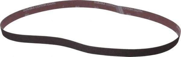 Norton - 1" Wide x 42" OAL, 80 Grit, Aluminum Oxide Abrasive Belt - Aluminum Oxide, Medium, Coated, X Weighted Cloth Backing, Series R228 - A1 Tooling