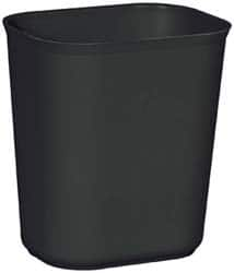 Rubbermaid - 14 Qt Black Rectangle Trash Can - Fiberglass, 12-1/4" High x 11-1/8" Long x 8-1/4" Wide - A1 Tooling