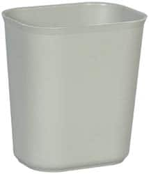 Rubbermaid - 14 Qt Gray Rectangle Trash Can - Fiberglass, 12-1/4" High x 11-1/8" Long x 8-1/4" Wide - A1 Tooling