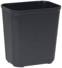 Rubbermaid - 28 Qt Black Rectangle Trash Can - Fiberglass, 14" High x 16-1/2" Long x 9" Wide - A1 Tooling