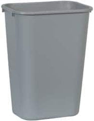 Rubbermaid - 41 Qt Gray Rectangle Trash Can - Polyethylene, 19-7/8" High x 15-1/4" Long x 11" Wide - A1 Tooling