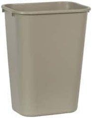 Rubbermaid - 41 Qt Beige Rectangle Trash Can - Polyethylene, 19-7/8" High x 15-1/4" Long x 11" Wide - A1 Tooling