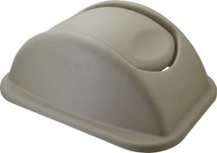 Rubbermaid - Dome Lid for Use with Rectangular Trash Cans - Beige, Polypropylene, For Untouchable Trash Cans - A1 Tooling