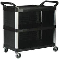 Rubbermaid - 300 Lb Capacity, 20" Wide x 40-5/8" Long x 41-13/16" High Standard Utility Cart - 3 Shelf, Plastic - A1 Tooling