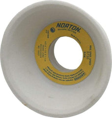 Norton - 4" Diam, 1-1/4" Hole Size, 1-1/2" Overall Thickness, 80 Grit, Type 11 Tool & Cutter Grinding Wheel - Medium Grade, Aluminum Oxide, J Hardness, Vitrified Bond, 5,730 RPM - A1 Tooling