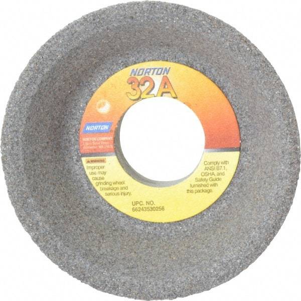 Norton - 4" Diam, 1-1/4" Hole Size, 1-1/2" Overall Thickness, 60 Grit, Type 11 Tool & Cutter Grinding Wheel - Medium Grade, Aluminum Oxide, J Hardness, Vitrified Bond, 5,730 RPM - A1 Tooling