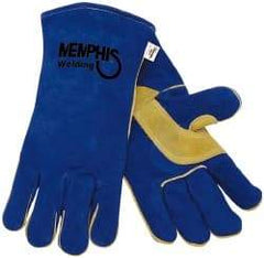 MCR Safety - Size XL Cotton/Foam Lined Cowhide Welding Glove - 13" OAL, Slip-On Cuff, Wing Thumb, For General Welding - A1 Tooling