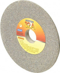 Norton - 4" Diam, 3/4" Hole Size, 1/2" Overall Thickness, 60 Grit, Type 12 Tool & Cutter Grinding Wheel - Medium Grade, Aluminum Oxide, K Hardness, Vitrified Bond, 6,210 RPM - A1 Tooling