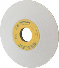 Norton - 6" Diam, 1-1/4" Hole Size, 1/2" Overall Thickness, 60 Grit, Type 12 Tool & Cutter Grinding Wheel - Medium Grade, Aluminum Oxide, K Hardness, Vitrified Bond, 4,140 RPM - A1 Tooling