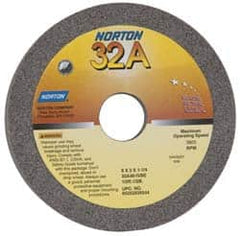 Norton - 6" Diam, 1-1/4" Hole Size, 2" Overall Thickness, 46 Grit, Type 6 Tool & Cutter Grinding Wheel - Coarse Grade, Aluminum Oxide, I Hardness, Vitrified Bond, 3,820 RPM - A1 Tooling