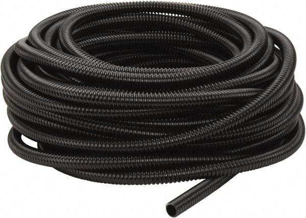 Hubbell Wiring Device-Kellems - 1/2" Trade Size, 100' Long, Flexible Liquidtight Conduit - PVC, 16.1mm ID, Black - A1 Tooling