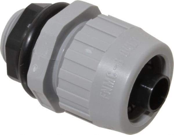 Hubbell Wiring Device-Kellems - 3/8" Trade, Nylon Push In Straight Liquidtight Conduit Connector - Noninsulated - A1 Tooling