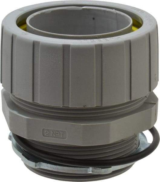 Hubbell Wiring Device-Kellems - 2" Trade, Nylon Push In Straight Liquidtight Conduit Connector - Noninsulated - A1 Tooling