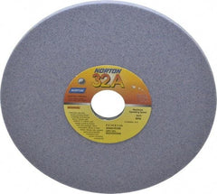 Norton - 8" Diam x 1-1/4" Hole x 1/4" Thick, K Hardness, 60 Grit Surface Grinding Wheel - Aluminum Oxide, Type 1, Medium Grade, 3,600 Max RPM, Vitrified Bond, No Recess - A1 Tooling