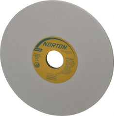 Norton - 8" Diam x 1-1/4" Hole x 1/4" Thick, I Hardness, 100 Grit Surface Grinding Wheel - Aluminum Oxide, Type 1, Fine Grade, 3,600 Max RPM, Vitrified Bond, No Recess - A1 Tooling