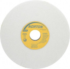 Norton - 8" Diam x 1-1/4" Hole x 1/2" Thick, I Hardness, 46 Grit Surface Grinding Wheel - Aluminum Oxide, Type 1, Coarse Grade, 3,105 Max RPM, Vitrified Bond, No Recess - A1 Tooling