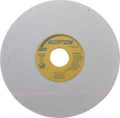 Norton - 8" Diam x 1-1/4" Hole x 1/2" Thick, I Hardness, 60 Grit Surface Grinding Wheel - Aluminum Oxide, Type 1, Medium Grade, 3,600 Max RPM, Vitrified Bond, No Recess - A1 Tooling