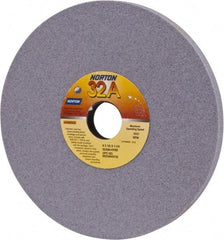 Norton - 8" Diam x 1-1/4" Hole x 1/2" Thick, H Hardness, 80 Grit Surface Grinding Wheel - Aluminum Oxide, Type 1, Medium Grade, 3,600 Max RPM, Vitrified Bond, No Recess - A1 Tooling