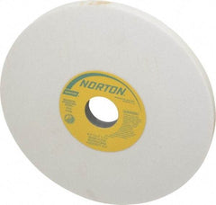 Norton - 8" Diam x 1-1/4" Hole x 1/2" Thick, K Hardness, 80 Grit Surface Grinding Wheel - Aluminum Oxide, Type 1, Medium Grade, 3,600 Max RPM, Vitrified Bond, No Recess - A1 Tooling