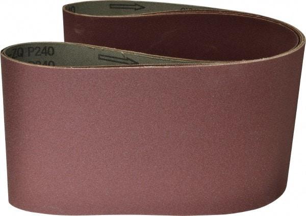 Tru-Maxx - 6" Wide x 48" OAL, 240 Grit, Aluminum Oxide Abrasive Belt - Aluminum Oxide, Very Fine, Coated - A1 Tooling