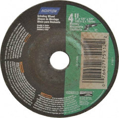 Norton - 10" Diam x 3" Hole x 3/4" Thick, I Hardness, 60 Grit Surface Grinding Wheel - Aluminum Oxide, Type 1, Medium Grade, 2,485 Max RPM, Vitrified Bond, No Recess - A1 Tooling