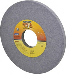 Norton - 12" Diam x 3" Hole x 3/4" Thick, I Hardness, 46 Grit Surface Grinding Wheel - Aluminum Oxide, Type 1, Coarse Grade, 2,070 Max RPM, Vitrified Bond, No Recess - A1 Tooling