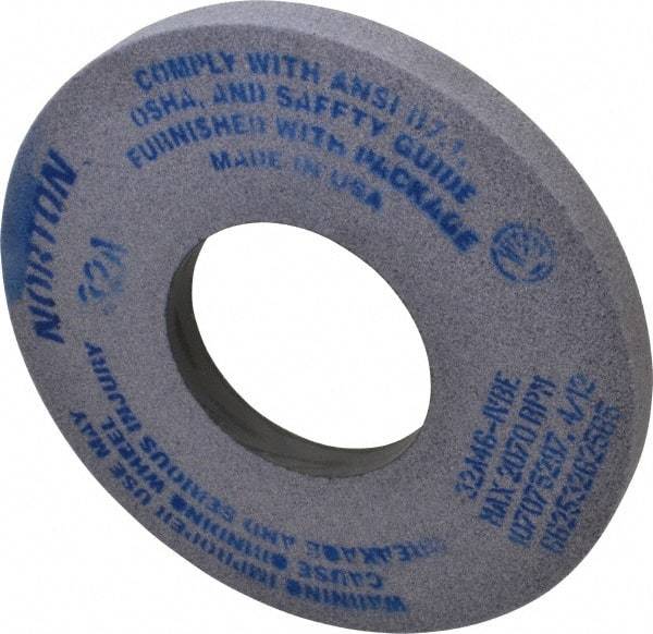 Norton - 12" Diam x 5" Hole x 1" Thick, I Hardness, 46 Grit Surface Grinding Wheel - Aluminum Oxide, Type 1, Coarse Grade, 2,070 Max RPM, Vitrified Bond, No Recess - A1 Tooling