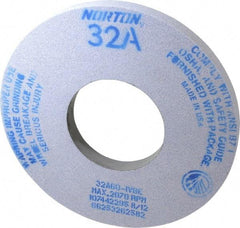 Norton - 12" Diam x 5" Hole x 1" Thick, I Hardness, 60 Grit Surface Grinding Wheel - Aluminum Oxide, Type 1, Medium Grade, 2,070 Max RPM, Vitrified Bond, No Recess - A1 Tooling