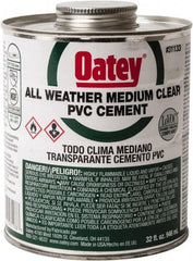 Oatey - 32 oz All-Purpose Medium Bodied Cement - Clear, Use with PVC - A1 Tooling