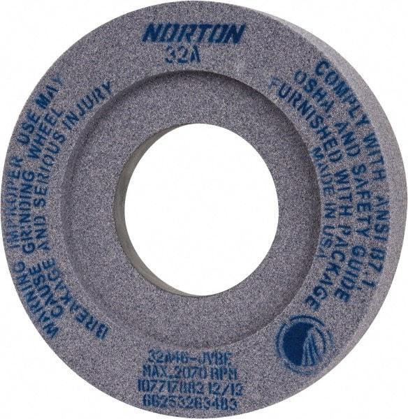 Norton - 12" Diam x 5" Hole x 2" Thick, J Hardness, 46 Grit Surface Grinding Wheel - Aluminum Oxide, Type 7, Coarse Grade, 2,070 Max RPM, Vitrified Bond, Two-Side Recess - A1 Tooling