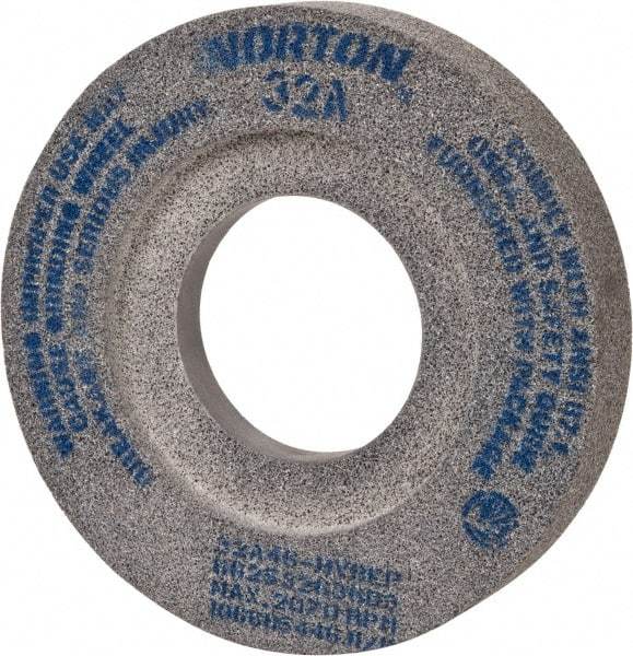 Norton - 12" Diam x 5" Hole x 2" Thick, H Hardness, 46 Grit Surface Grinding Wheel - Aluminum Oxide, Type 7, Coarse Grade, 2,070 Max RPM, Vitrified Bond, Two-Side Recess - A1 Tooling