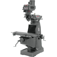 Jet - 9" Table Width x 49" Table Length, Variable Speed Pulley Control, 1 Phase Knee Milling Machine - R8 Spindle Taper, 2 hp - A1 Tooling