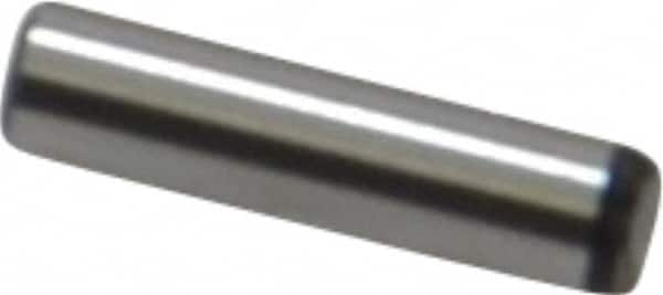 Value Collection - 3/32" Diam x 3/8" Pin Length Grade 8 Alloy Steel Standard Dowel Pin - C 50-58 Hardness, 1,800 Lb Breaking Strength, 1 Beveled & 1 Rounded End - A1 Tooling