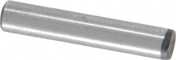 Value Collection - 3/16" Diam x 1" Pin Length Grade 8 Alloy Steel Standard Dowel Pin - C 50-58 Hardness, 7,200 Lb Breaking Strength, 1 Beveled & 1 Rounded End - A1 Tooling