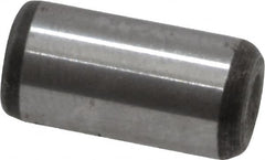 Value Collection - 1/4" Diam x 1/2" Pin Length Grade 8 Alloy Steel Standard Dowel Pin - C 50-58 Hardness, 12,800 Lb Breaking Strength, 1 Beveled & 1 Rounded End - A1 Tooling