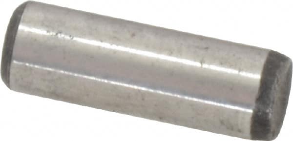 Value Collection - 1/4" Diam x 3/4" Pin Length Grade 8 Alloy Steel Standard Dowel Pin - C 50-58 Hardness, 12,800 Lb Breaking Strength, 1 Beveled & 1 Rounded End - A1 Tooling