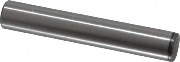 Value Collection - 3/8" Diam x 2-1/4" Pin Length Grade 8 Alloy Steel Standard Dowel Pin - C 50-58 Hardness, 28,700 Lb Breaking Strength, 1 Beveled & 1 Rounded End - A1 Tooling